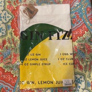 🆕 Gin Fizz Recipe Tea Towel